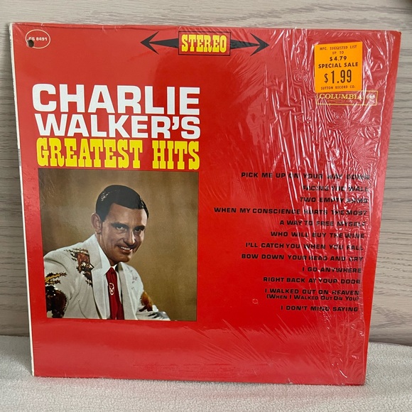 Media Charlie Walker Charlie Walkers Greatest Hits Vinyl Record Lp